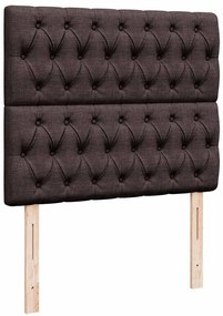 Estrutura de cama otomana com colchão 120x190cm castanho escuro