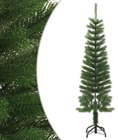 344644 vidaXL Árvore de Natal artificial fina com suporte PE 150 cm