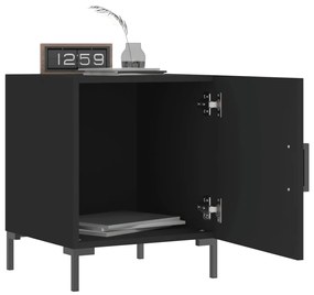 Mesa de cabeceira 2 pcs 40x40x50 cm derivados de madeira preto