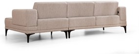 Sofá-Cama de Canto Horizon – Castanho Claro – 250x140 cm