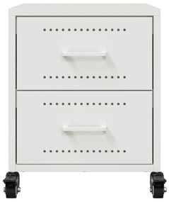 Mesa de cabeceira 36x39x43,5 cm aço branco