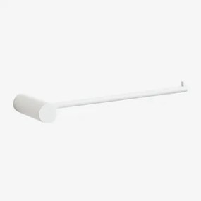 Toalheiro De Parede Com Barra ↔︎20 Cm Para Casa De Banho Em Aço Inoxidável Devon Branco - Sklum