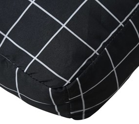 Almofadões p/ paletes 2 pcs tecido oxford padrão xadrez preto