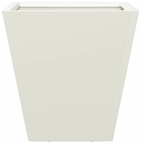 Vaso/floreira de jardim 30x30x30 cm aço branco