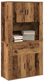 Highboard Madeira Antiga 80x33x150 cm Madeira De Engenharia