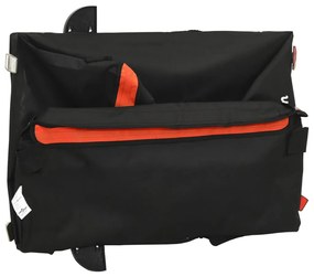 Reboque para bicicleta 45 kg ferro preto e laranja