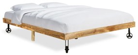 285913 vidaXL Estrutura de cama madeira de mangueira maciça 140x200 cm