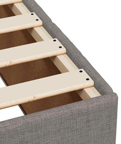 Estrutura cama sem colchão 100x200 cm tecido cinza-acastanhado