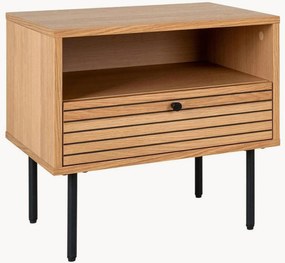 Mesa de cabeceira em madeira com gaveta Kyoto