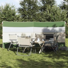 vidaXL Corta-vento de campismo 340x130 cm impermeável verde