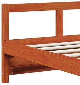 Sofá-cama sem colchão 90x190 cm pinho maciço castanho-mel