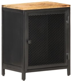 vidaXL Mesa de cabeceira 40x30x53 cm madeira mangueira áspera maciça