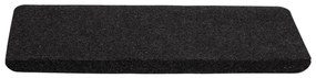Tapetes de escada autoadesivos 15 pcs 65x24,5x3,5 cm preto