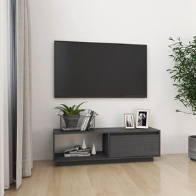 vidaXL Móvel de TV 110x30x33,5 cm madeira de pinho maciça cinzento