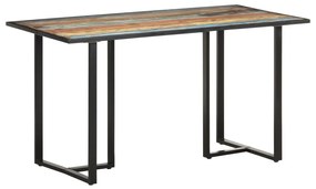 vidaXL Mesa de jantar 140 cm madeira recuperada maciça