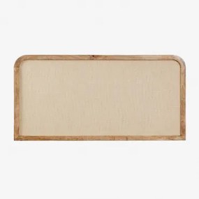 Cabeceira Em Madeira De Manga, Mdf E Juta Abrams 135 Cm - Sklum