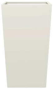 Vaso/floreira de jardim 45x45x75 cm aço branco