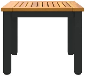 Mesa Lateral de Jardim 45x45x38 cm em Madeira de Acácia Sólida.