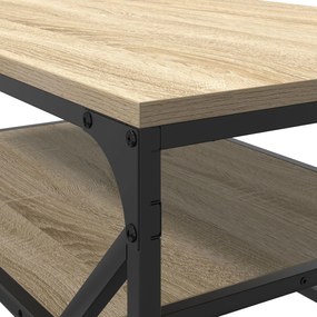 Mesa de Centro com Prateleira Carvalho Sonoma 90x50x40 cm Derivados de