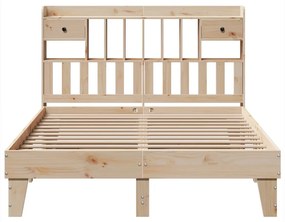 Cama sem colchão 150x200 cm madeira de pinho maciça