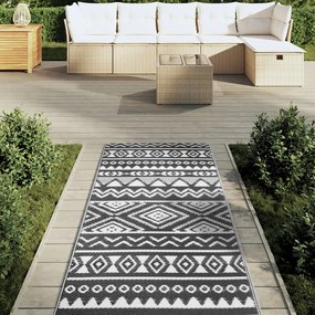 Tapete de exterior 80x250 cm ARAKIL PP preto