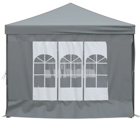 Tenda para festas dobrável com paredes laterais 3x6 m antracite