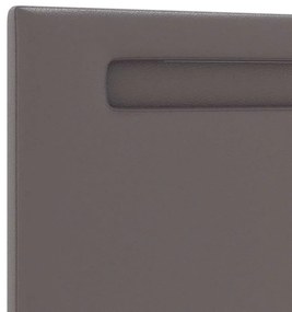 Cabeceira vidaXL Design Simples Cinza 200 cm em Couro Sintético