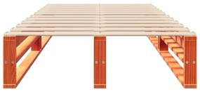 Cama sem colchão 75x190 cm madeira de pinho maciça castanho-mel