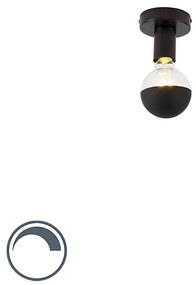 LED Candeeiro de teto design preto com refletor G95 preto - Facile Moderno