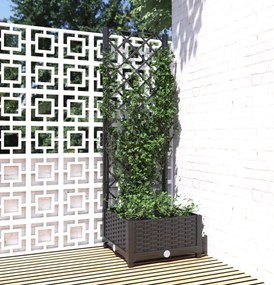 Vaso/floreira jardim c/ treliça 40x40x121,5 cm PP preto