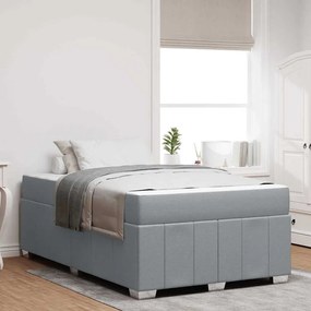 vidaXL Estrutura da Cama Cinzento-claro 120 x 200 cm tecido