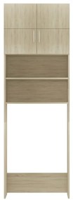 Armário máquina lavar roupa 64x25,5x190 cm aglomerado carvalho