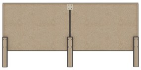 Cabeceira de cama 200x200 cm tecido cinzento-escuro