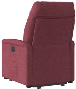 Poltrona reclinável elevatória tecido vermelho tinto