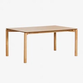 Mesa De Jantar Retangular Em Mdf Munden Castanho Roble & 200 X 100 Cm - Sklum