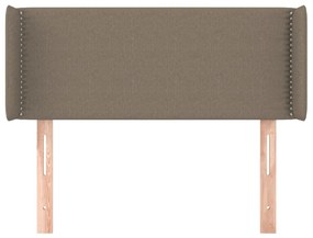 Cabeceira cama abas tecido 103x16x78/88 cm cinzento-acastanhado