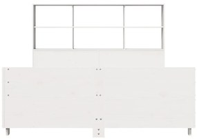 Cama sem colchão 120x190 cm madeira de pinho maciça branco