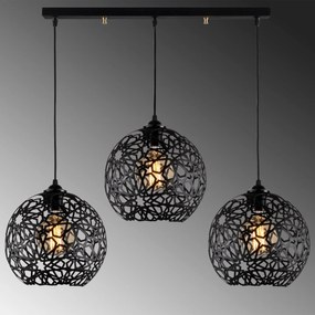 Candeeiro de Teto Fellini – Preto – 100 x 25 cm