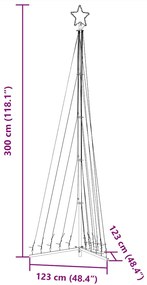 LED Árvore de Natal 495 LEDs Branco Frio 300,5 cm