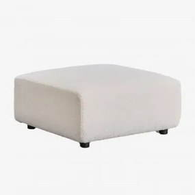 Pufe 85x85 Cm Para Sofá Modular Bruna Caracóis Blanco - Sklum