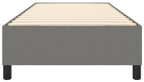 Estrutura de cama sem colchão 80x200 cm tecido cinzento-escuro