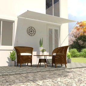 vidaXL Toldo retrátil 350x150 cm creme