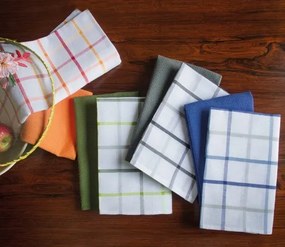 Pano de cozinha tela 70x50 cm - Panos cozinha 100% algodão 230 gr. PURE SQUARES LINHO: Azul