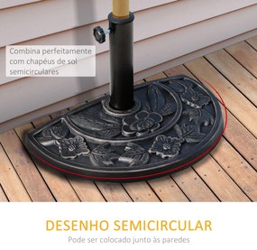 Base para Chapéu de Sol Peso 9 kg Base para Chapéu de Sol de Resina em