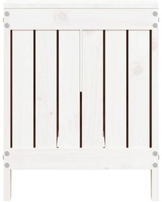 Caixa de arrumação jardim 108x42,5x54 cm pinho maciço branco