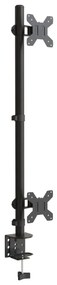 Suporte duplo para monitor VESA 75/100 mm aço preto