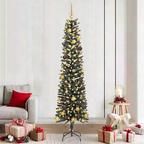 vidaXL Árvore de Natal Artificial Verde 210 cm PVC, Plástico e Aço