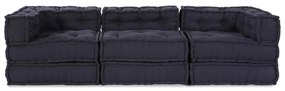 vidaXL Sofá Modular 3 pcs Antracite tecido