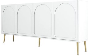 Console Lyon – Branco/Dourado – 180 cm x 80 cm x 35 cm