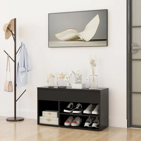 vidaXL Banco sapateira 80x30x45 cm contraplacado cinzento